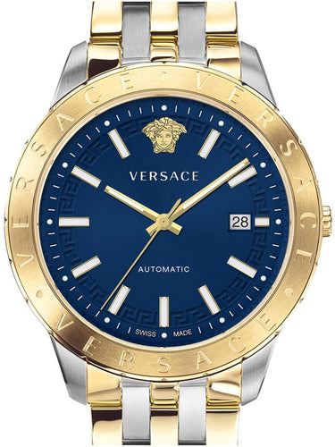Versace Herren Armbanduhr Univers 43 mm Datumsfenster Armband Edelstahl VE2D00421